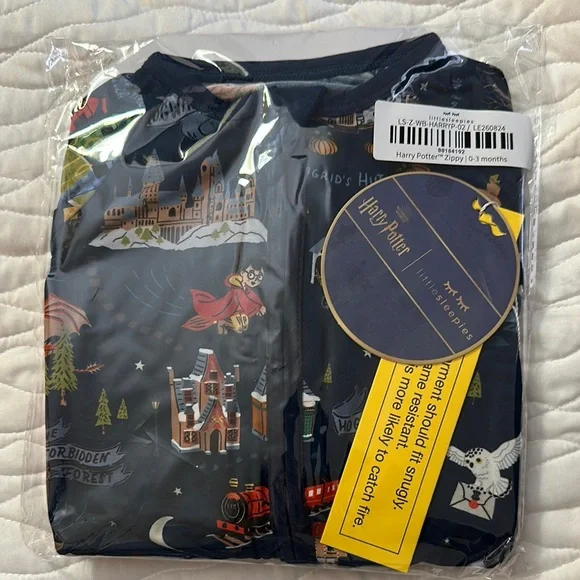 NIB Little Sleepies Harry Potter Evening at Hogwarts Zippy